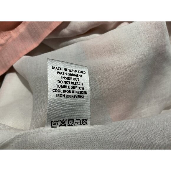 Spartina Dress Size Large Striped VNeck Fringe Embroidery Sleeveless - Picture 8 of 9